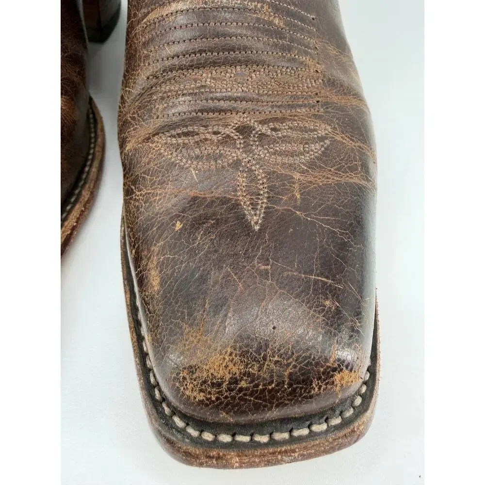 Justin Boots Men's Brown Leather Western Cowboy Boots Size 12D Style 2890